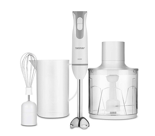 Блендер Zelmer ZHB4552S (800 Вт/ скоростей 2/ турборежим/ венчик, измельчитель, стакан)-0