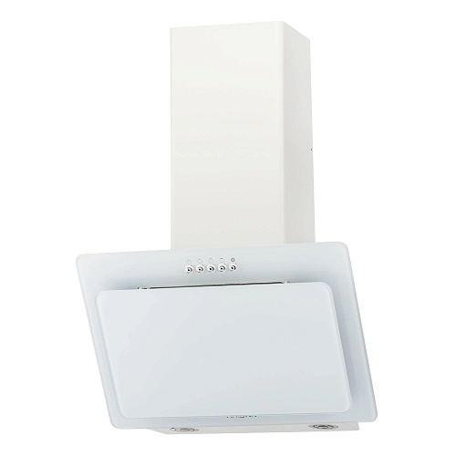 Вытяжка наклонная KRONA Liva 500 white PB (715 м³/ч / 60 Вт / LED освещение 2x1 Вт / ширина - 49.6 см / белое стекло)-0
