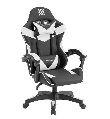 Игровое кресло Defender Urana, чёрный/белый
