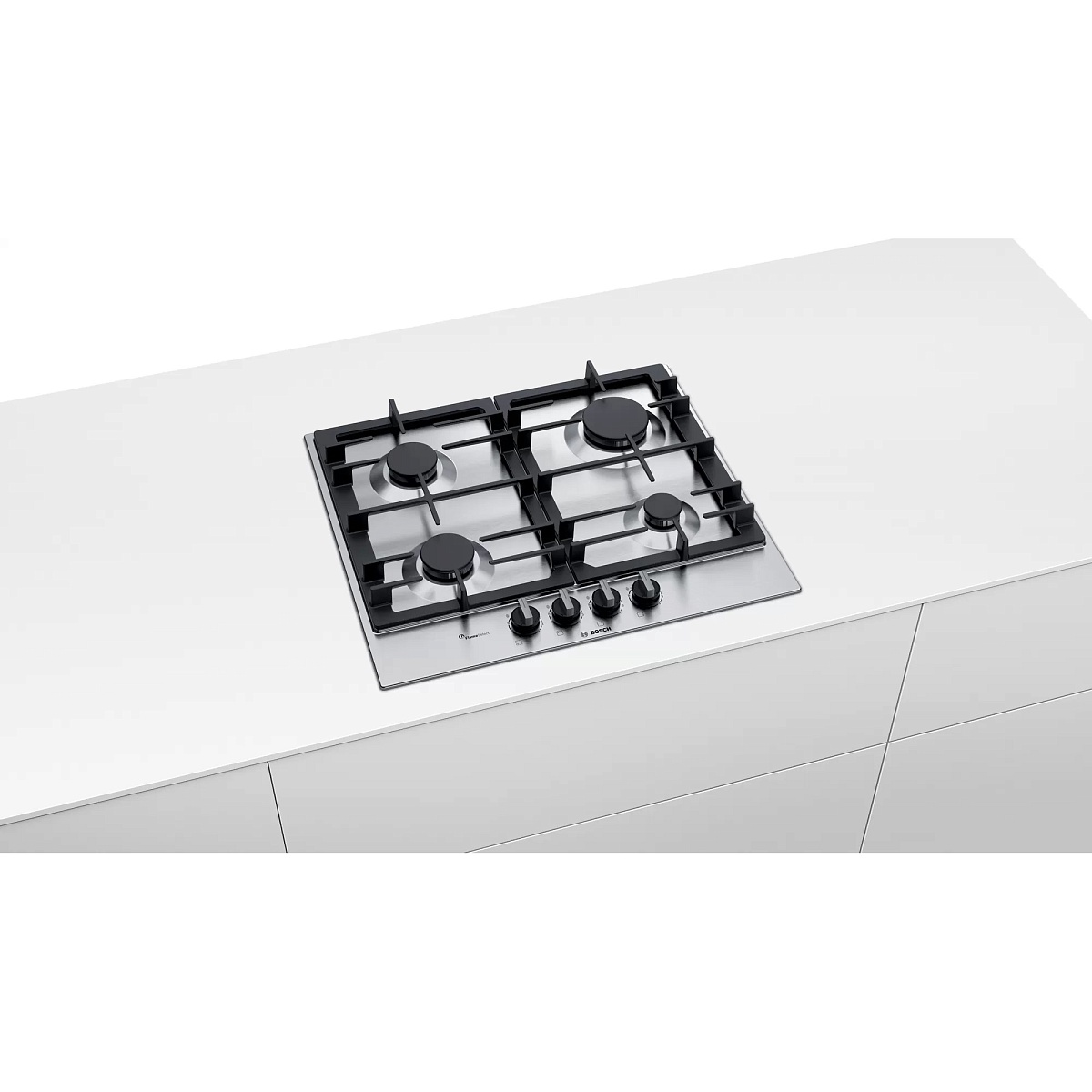 Поверхность газовая Bosch PCP6A5B90 (Serie6 / нерж / чугун / FlameSelect)