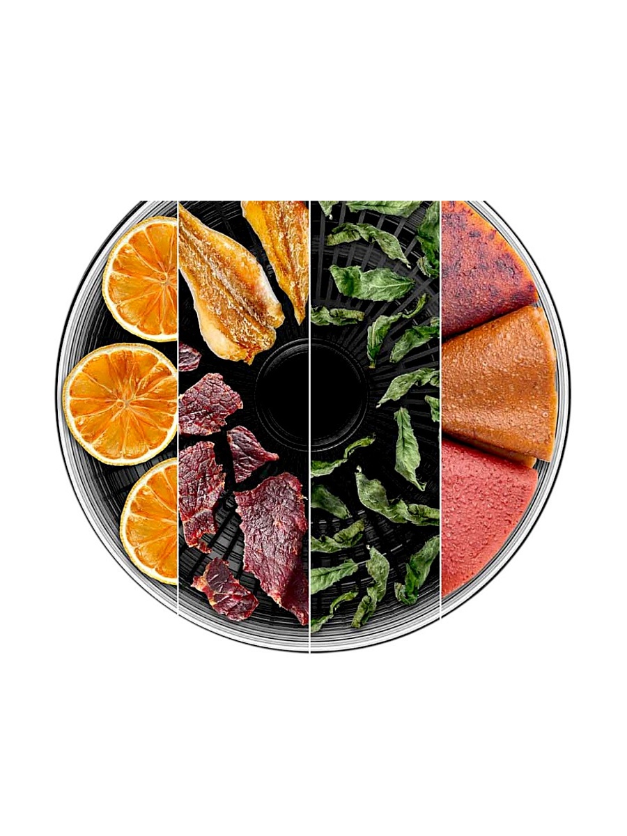 Сушилка для овощей и фруктов Редмонд FD1102 (500 Вт, 35-70°C, 5 секций, регулировка температуры, дисплей, таймер)-0