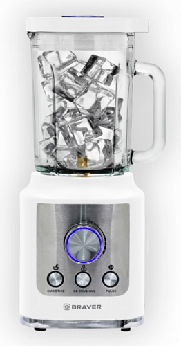 Блендер стационарный Brayer BR1200WH (1800 Вт/ скоростей 2/ 1800 мл / материал чаши - стекло)-1