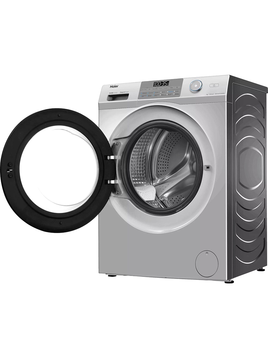 Стиральная машина Haier HW70-BP12959BSE (45,4 см / 7кг / 1200об / пар / Smart Dual Spray / Wi-Fi / Invertor / A+++ / Серебро)-0