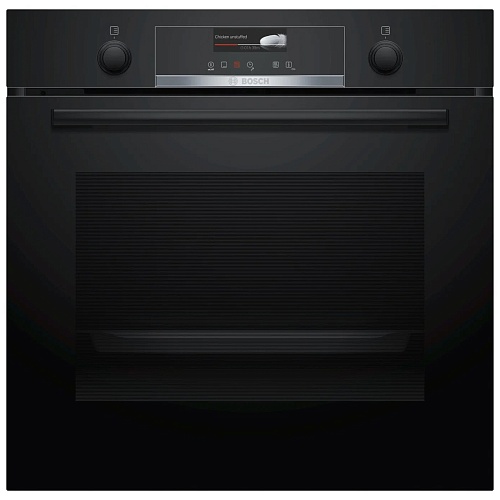 Духовой шкаф Bosch HBG539EB0 (Serie6 / 71 л / до 275 °C / чёрное стекло / Гриль / Телескоп. напр. (x1) / EcoClean Direct задняя стенка / SoftClose /A)-5