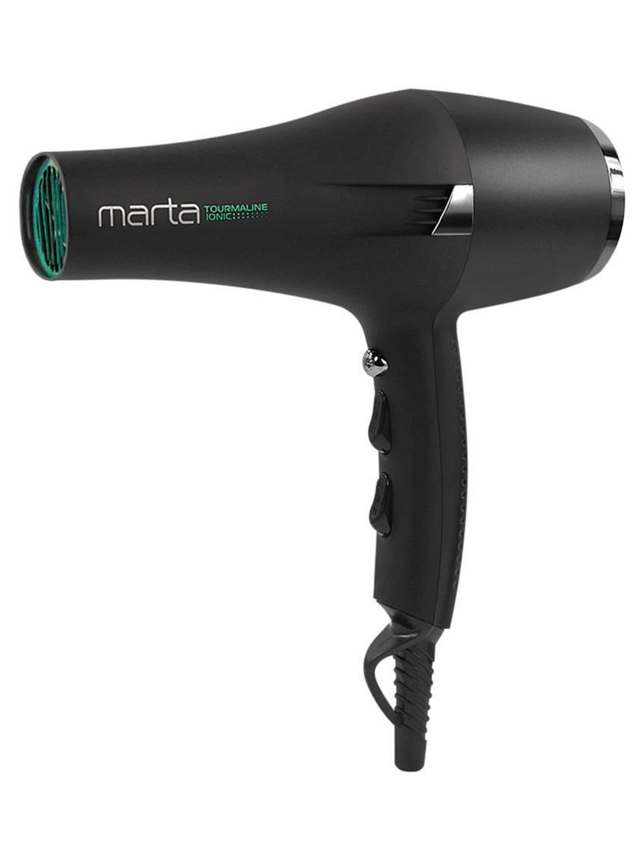 Фен Marta MT-1497 (полноразмерный / 2600 Вт / 3 режима / холодный воздух / генератор ионов / шнур - 1,65 м)