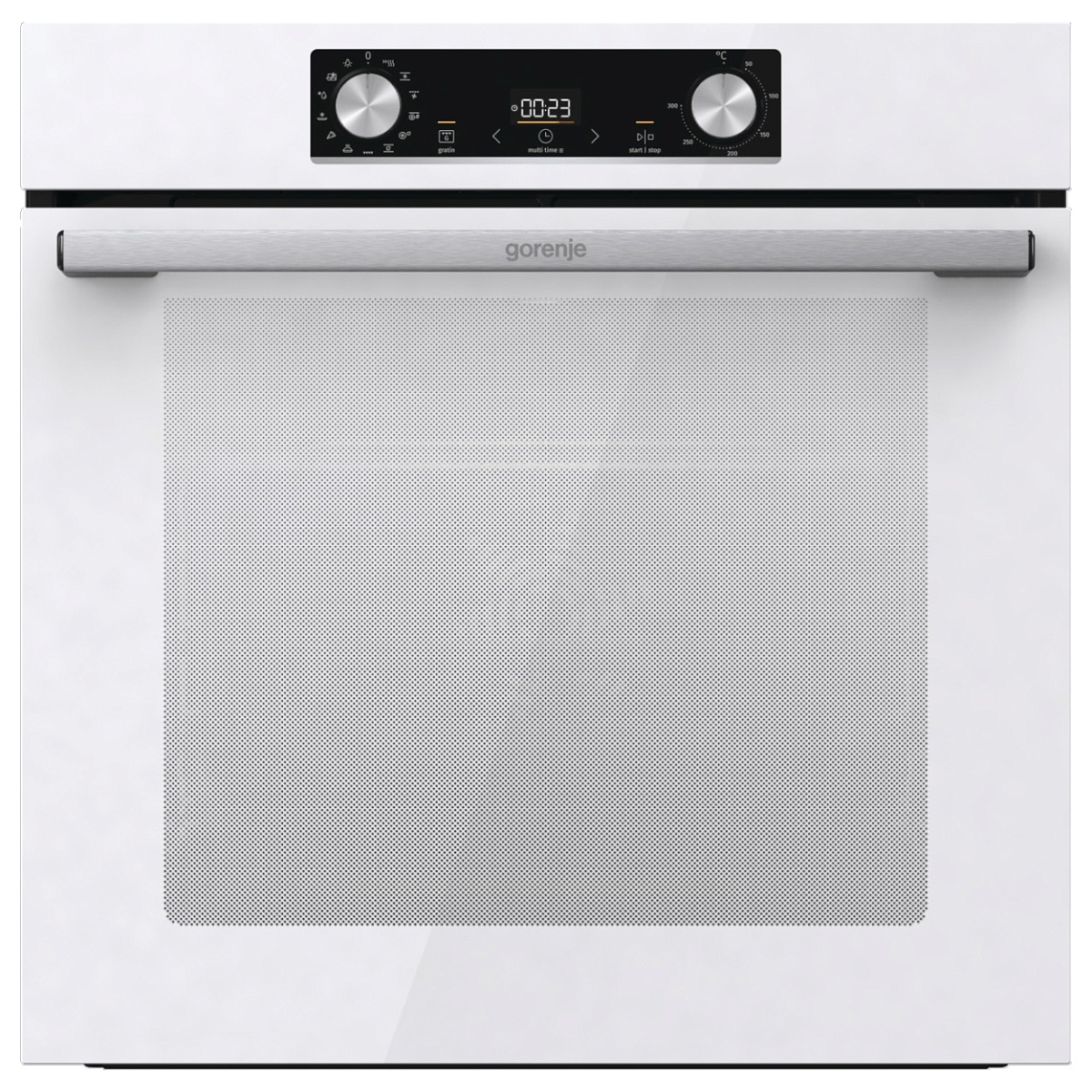 Духовой шкаф Gorenje BOS6737E03WG (Essential / 77 л / до 300 °C / Белый, стекло / AquaClean / PerfectGrill / съемные направляющие / А / IconLED)