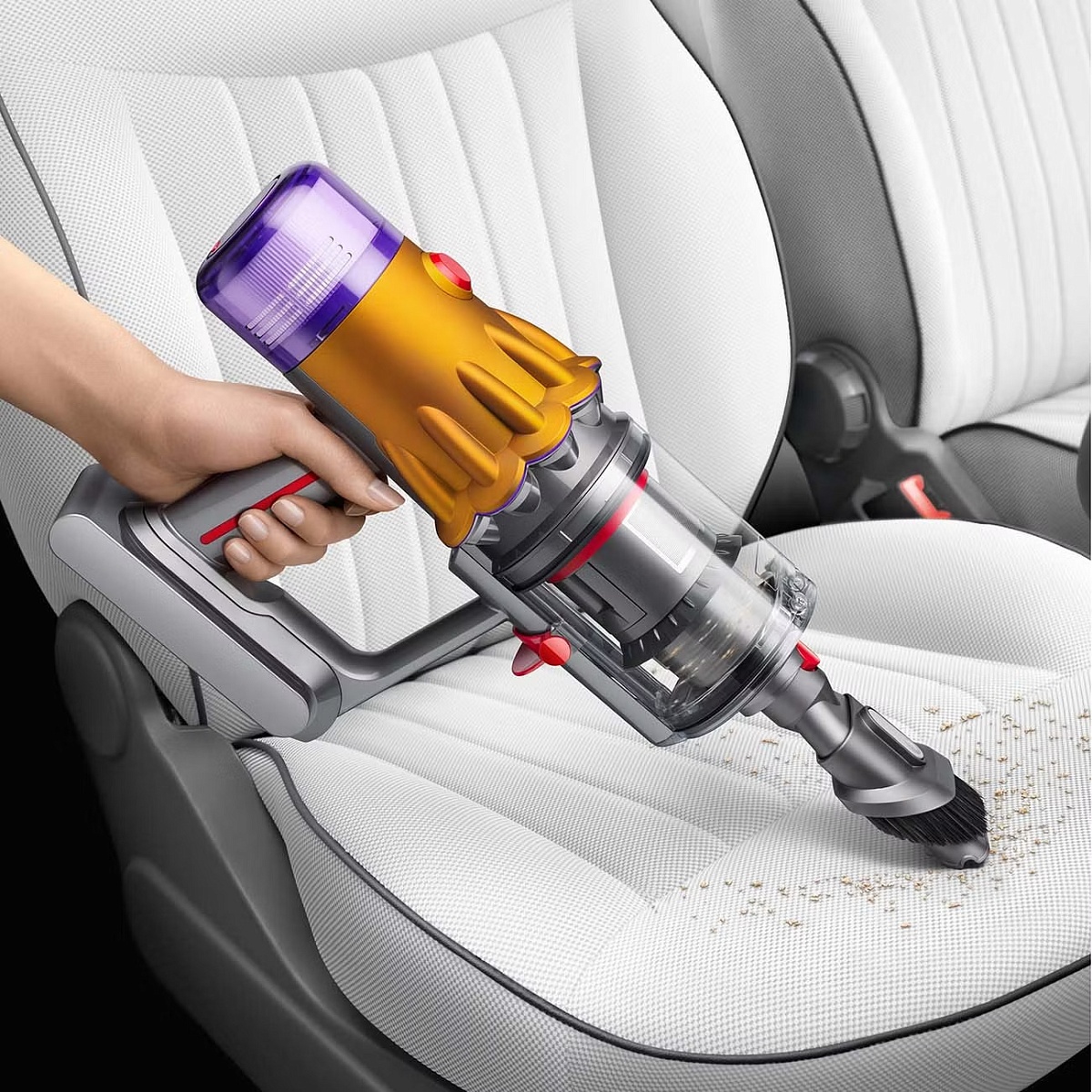 Пылесос Dyson V12 Detect Slim Absolute UK, yellow/nickel