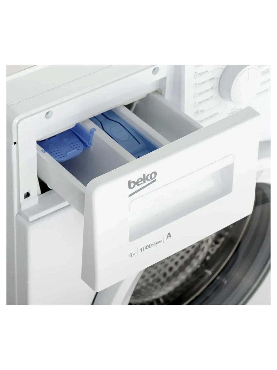 Стиральная машина Beko WRS5511BWW (36.5см / 5кг / 1000об / OptiSense® / A)