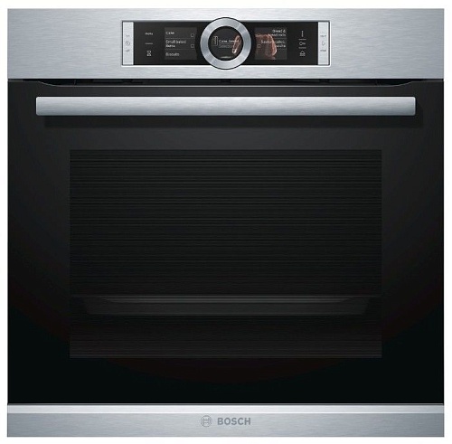 Духовой шкаф-пароварка Bosch HSG636ES1 (Serie8 / нерж / Термощуп / EcoClean / TFT-дисплей / SoftClose/ 4D-HotAir / Пар)-1