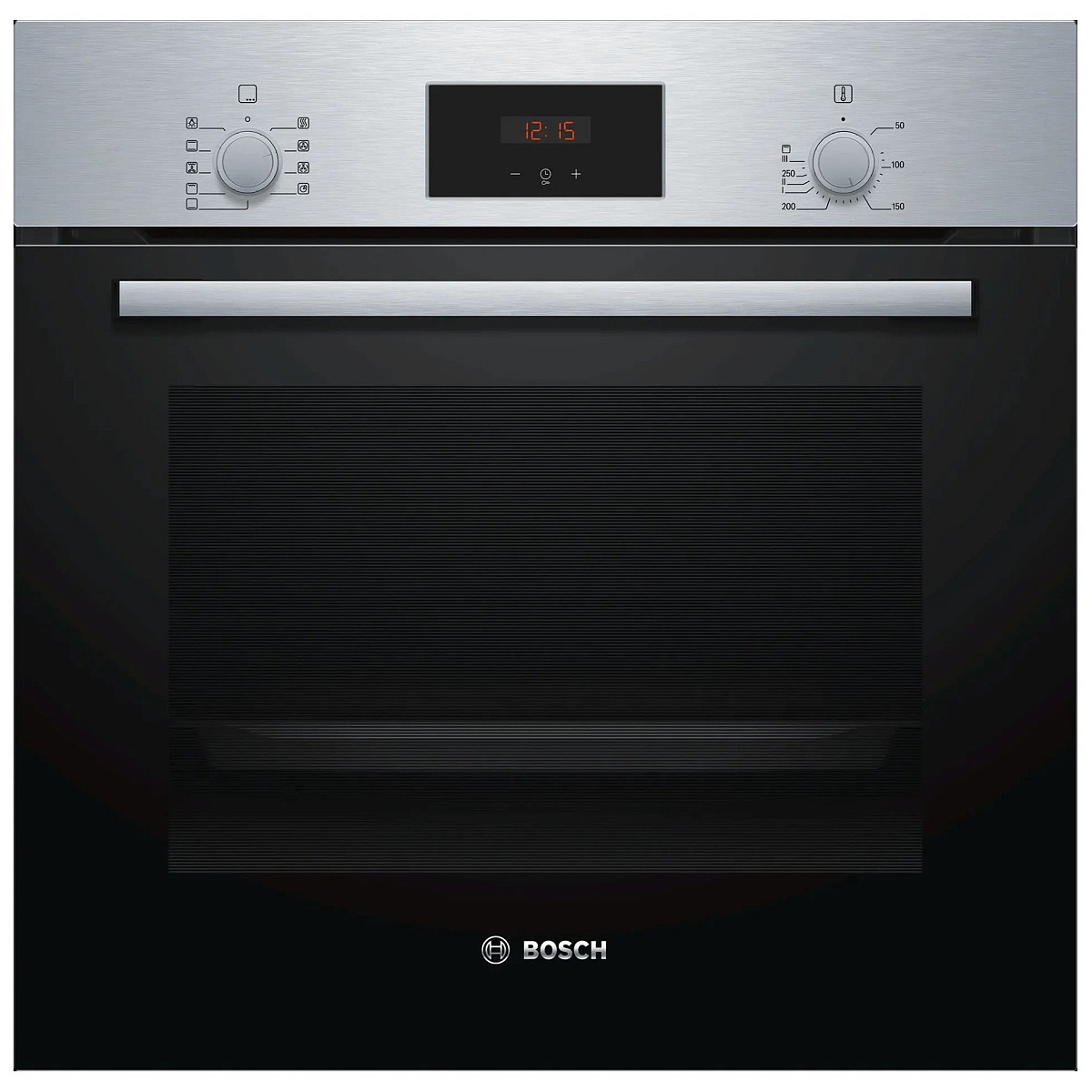 Духовой шкаф Bosch HBF134YS1 (Serie2 / нерж / EcoClean Direct / телескоп / LED-дисплей / 3D-HotAir)