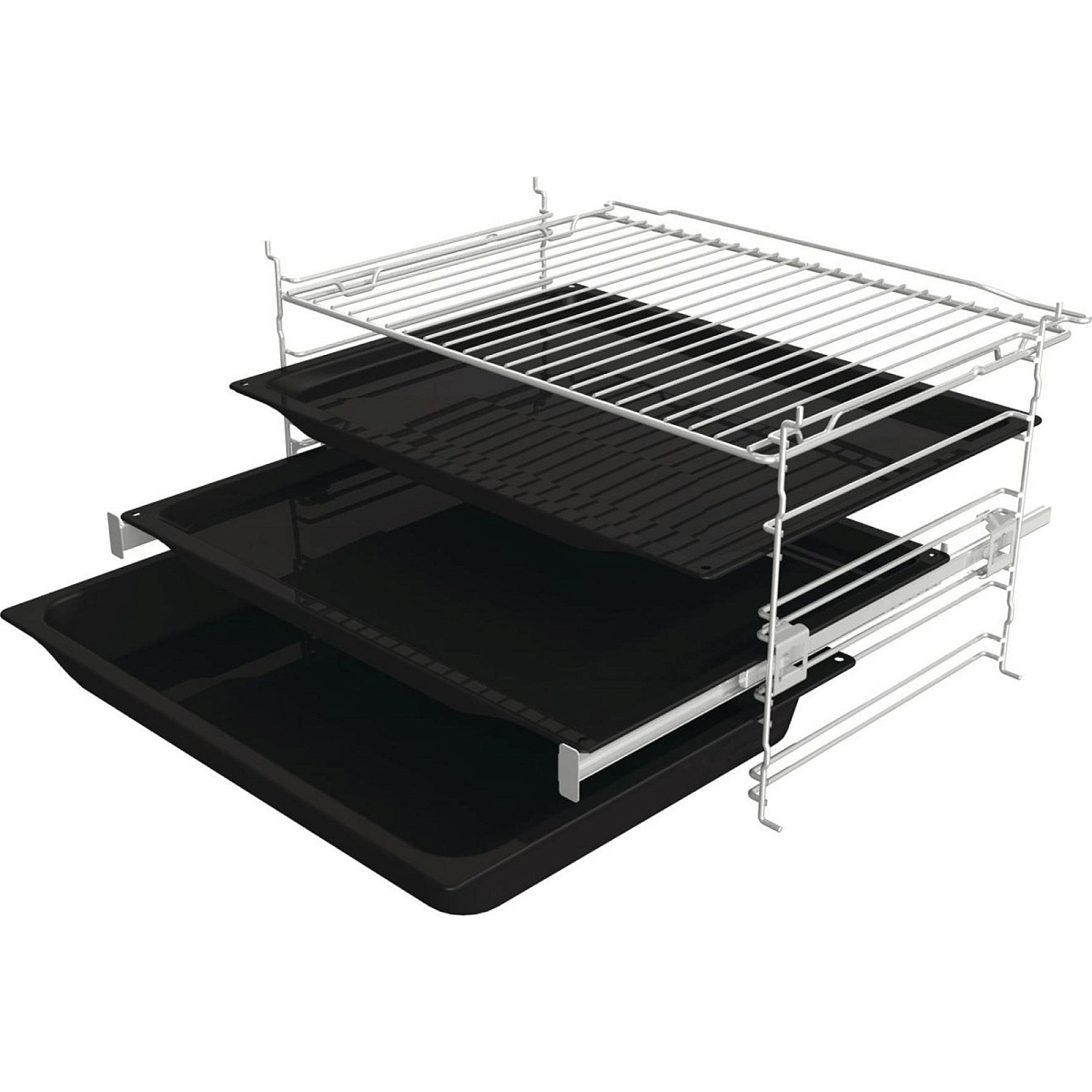 Духовой шкаф Gorenje BPS6737E14BG (Essential / чёрный / SilverMatte / IconLED / GentleBake / AirFry / телескоп / пиролиз)