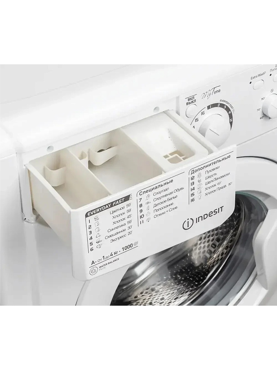 Стиральная машина Indesit EWUC 4105 CIS (32,3 см / 4кг / 1000об / Extra Wash / A)