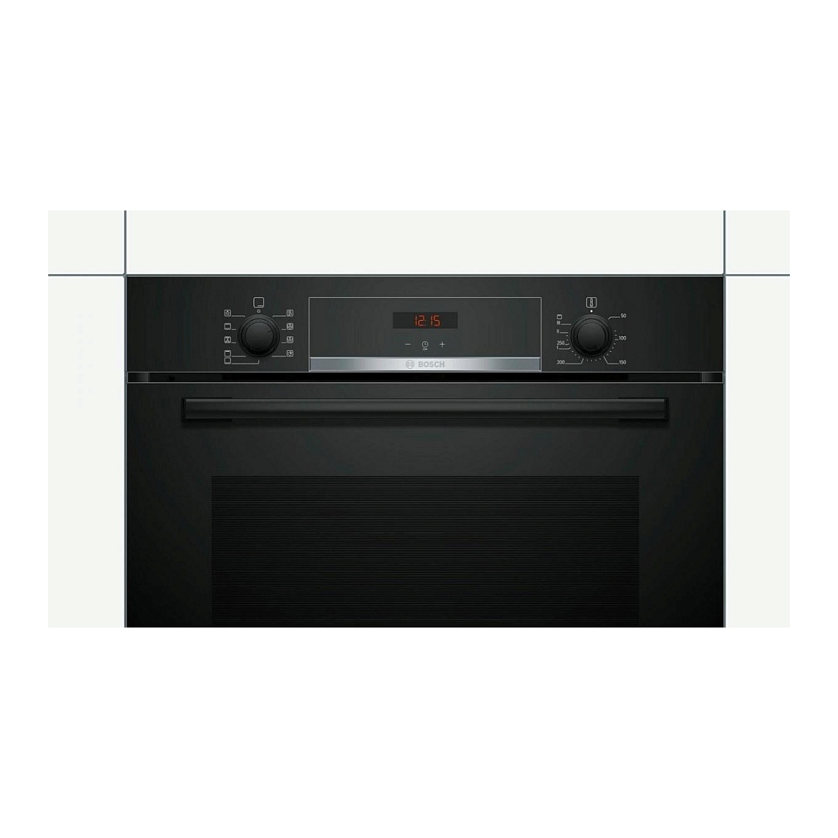Духовой шкаф Bosch HBA534EB0 (Serie4 / 71 л / до 275 °C / Чёрное стекло / Гриль / съемные направляющие / EcoClean (задняя стенка) / A)