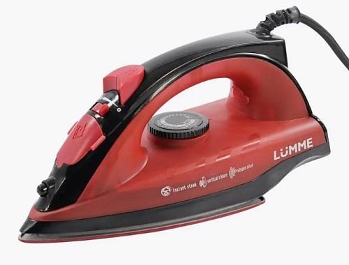 Утюг Lumme LU-IR1133A красный (2400 Вт / подошва - металлокерамика / 1,6 м)-1