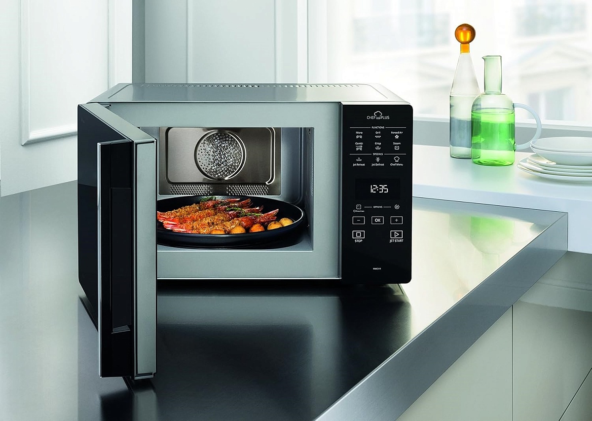 Микроволновая печь Whirlpool MCP 349 SL (25 л, 800 Вт, переключатели сенсор, дисплей, гриль 900 Вт, серебристый/черный)