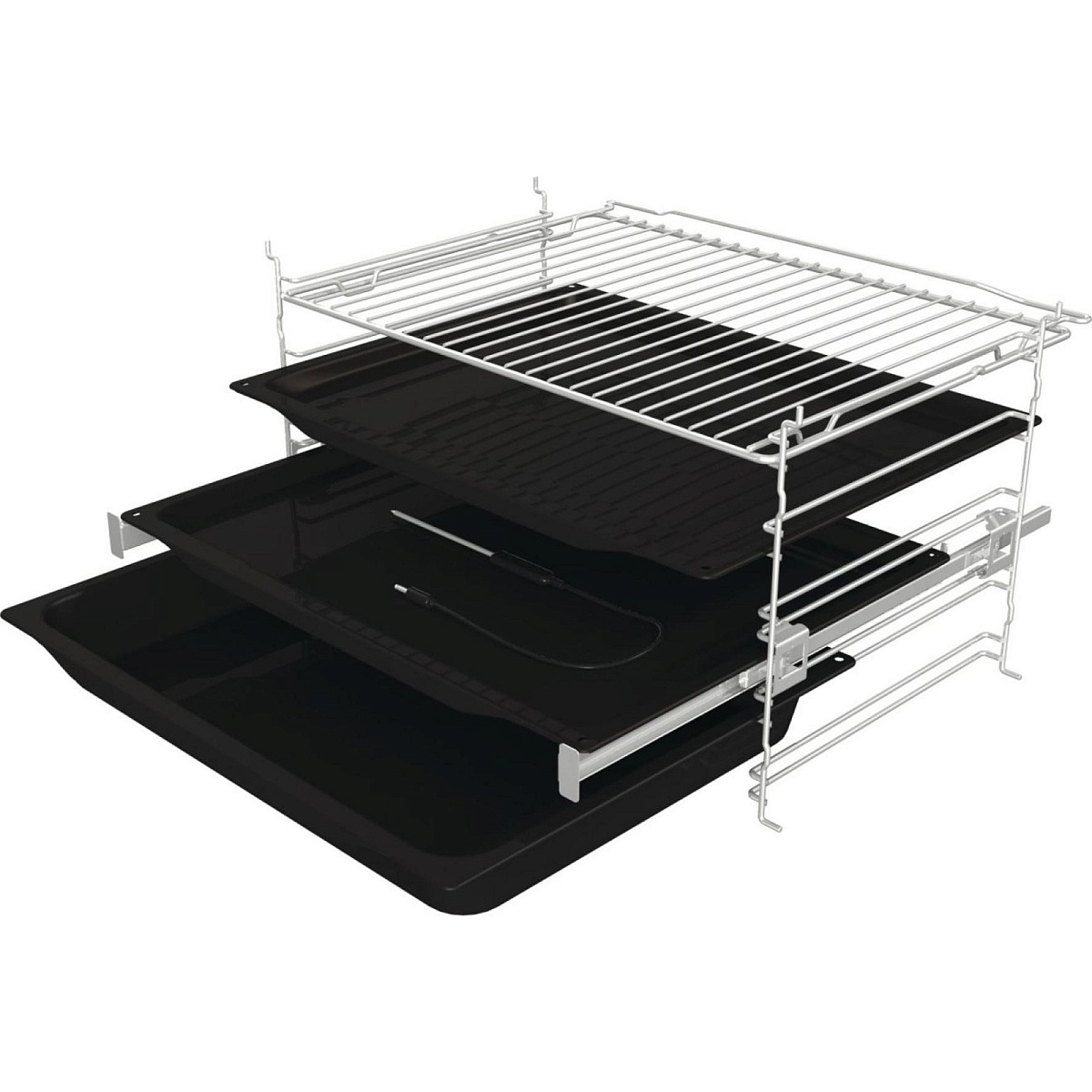Духовой шкаф Gorenje BPS6747A06X (Advanced / нерж. / SilverMatte / IconLED+ / GentleBake / AirFry+ / AquaClean / WarmPlate / телескоп / пиролиз)