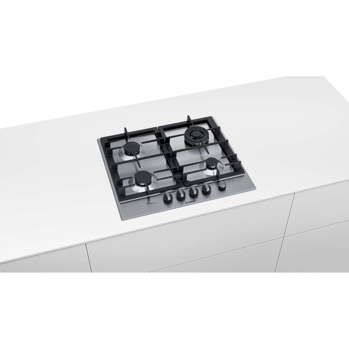 Поверхность газовая Bosch PCH6A5M90 (Serie6 / нерж / чугун / WOK / FlameSelect)