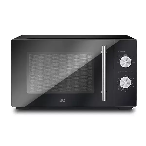 Микроволновая печь BQ MWO 20035SM/BG (20 л, 700 Вт, переключатели поворотный механизм, черное стекло)