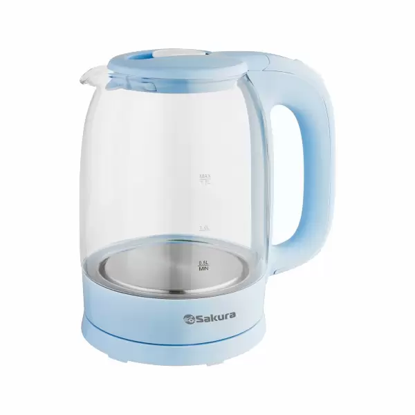 Чайник Sakura SA-2740BL (2200 Вт / 1,7 л / стекло / голубой)