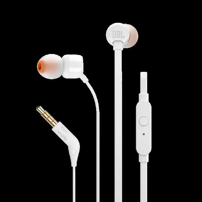 Наушники с микрофоном JBL T110 White-0