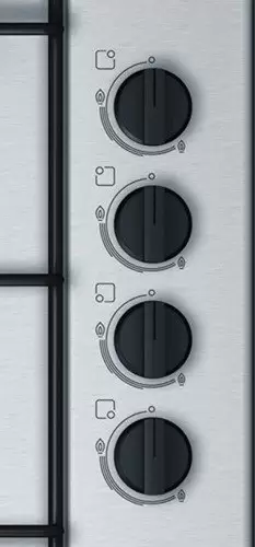 Поверхность газовая Bosch PBP6B5B80 (Serie2 / нерж / боковые переключатели)-2