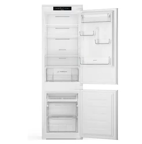 Холодильник встраиваемый Indesit INC18 T311 (Объем - 250 л / Высота - 177 см / Слайдерное крепление фасадов / A+ / Белый / NoFrost)-0
