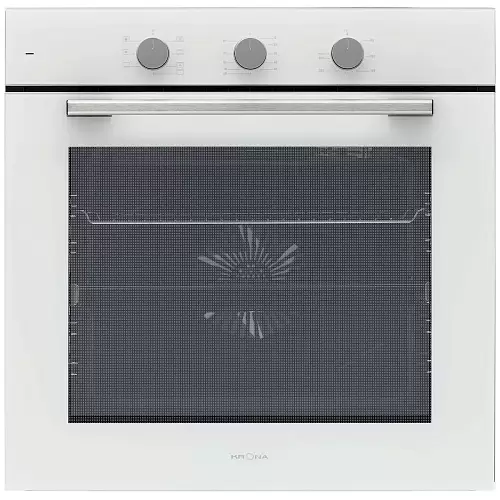 Духовой шкаф KRONA ALPHA 60 WH (78 л / до 260 °C / Белое стекло / Каталитич. очистка / Телескоп. направляющие(x1) / А)-0