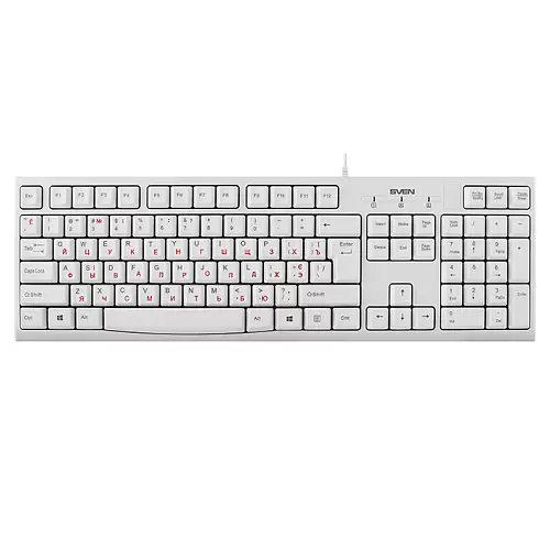Клавиатура SVEN KB-S300 USB, белый-0