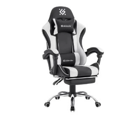 Игровое кресло Defender Tios, чёрный/белый-0