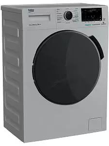 Стиральная машина Beko WSPE6H616S (44см / 6,5кг / 1200об / пар SteamCure™ / HomeWhiz®(Bluetooth) / Инверторный мотор ProSmart™ / Серебристый / A+++)-1