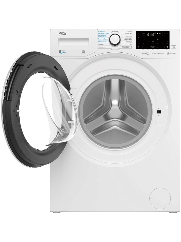 Стирально-сушильная машина Beko WDW85636B3 (59см / 8/5кг / 1200об / пар SteamCure / HomeWhiz® (Bluetooth) / Инверторный мотор ProSmart™ / B)-0