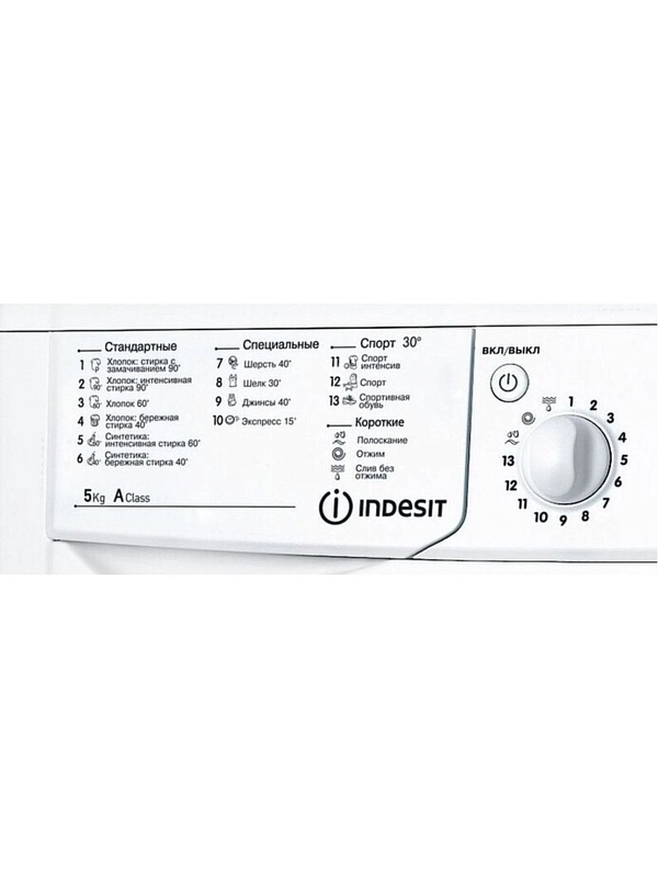 Стиральная машина Indesit IWSB 5085 (CIS) (42 см / 5кг / 800об / Eco Time / A)-1