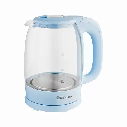 Чайник Sakura SA-2740BL (2200 Вт / 1,7 л / стекло / голубой)-0