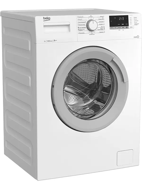 Стиральная машина Beko WSDN63512ZSW (44см / 6кг / 1000об / пар SteamCure™ / OptiSense® / A++)-0