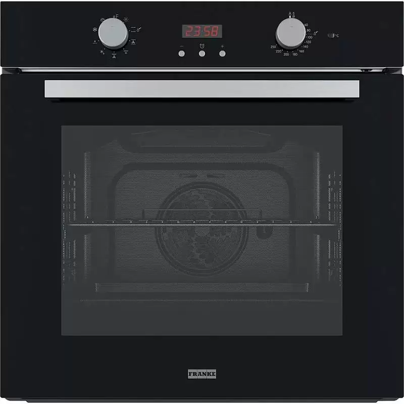 Духовой шкаф Franke FSL 86 H BK (71 л / до 250°C / чёрное стекло / Боковые напр. / AquaClean / SoftClose / A)