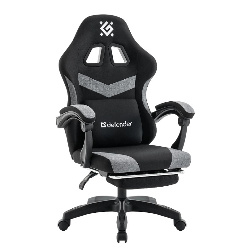 Игровое кресло Defender Runa PRO чёрный/серый, ткань