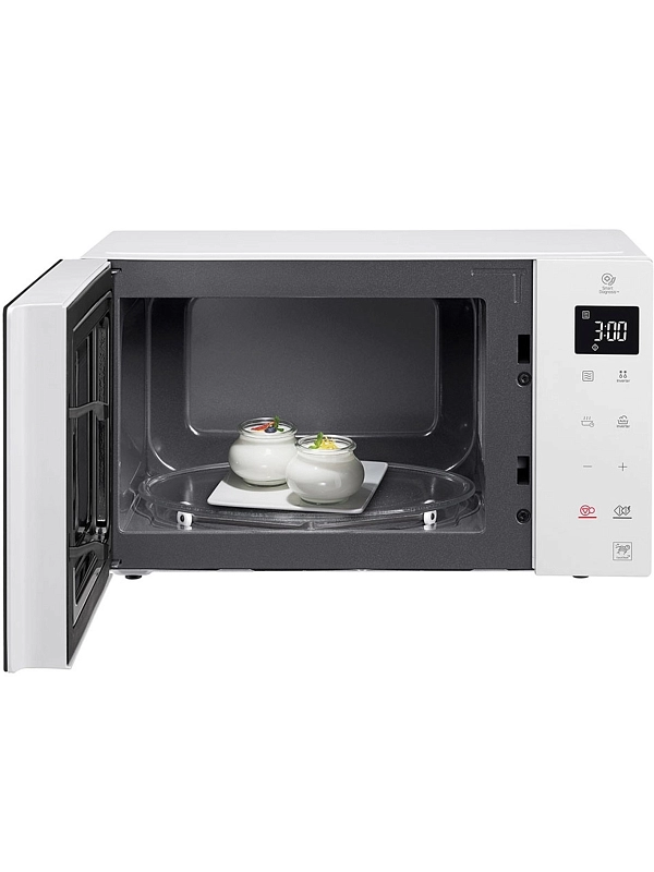 Микроволновая печь LG MS23NECBW (23 л, 1150 Вт, переключатели сенсор, белый/черный, EasyClean, Smart Inverter)-0