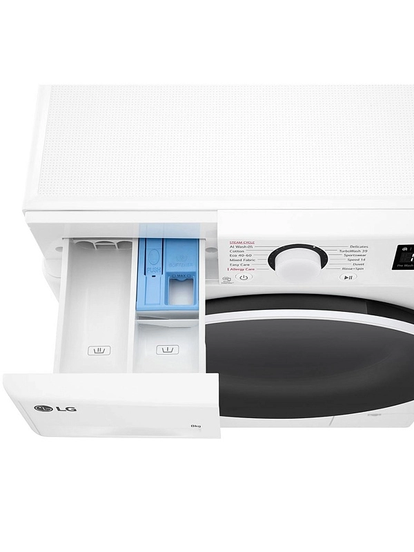 Стиральная машина LG F2WR508S0W (47.5см / 8кг / 1200об / пар / AI DD™ / Steam™ / TurboWash 360˚ / А+++)-5