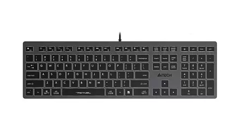 Клавиатура A4Tech Fstyler FX60, USB, slim, ножничная, серый-0