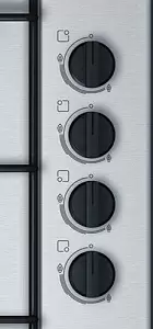 Поверхность газовая Bosch PBP6B5B80 (Serie2 / нерж / боковые переключатели)-3