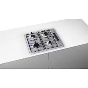 Поверхность газовая Bosch PBP6B5B80 (Serie2 / нерж / боковые переключатели)-6