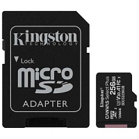 Память micro Secure Digital Card 256Gb  class10 Kingston Canvas Select Plus 100R CL10 UHS-I Card + SD Adapter [SDCS2/256GB]